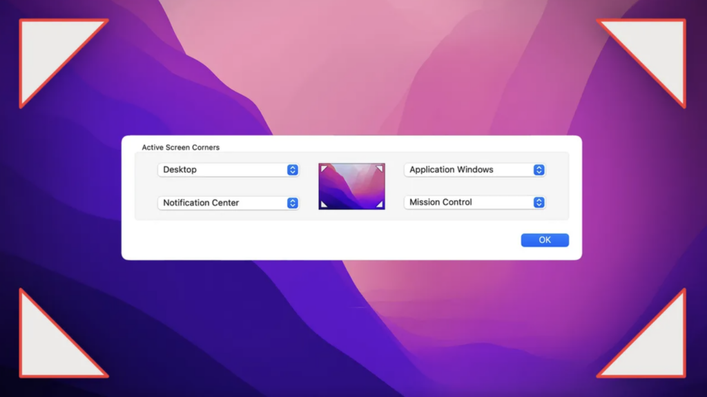 Set Uping Hot Corners in macOS